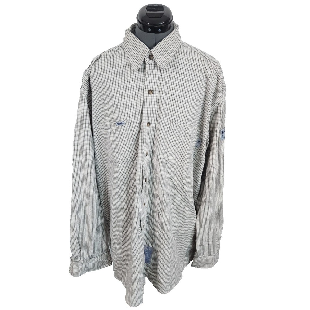 Tyndale Flame Resistant Button Down‎ Shirt Men's 2XLN Long Sleeve